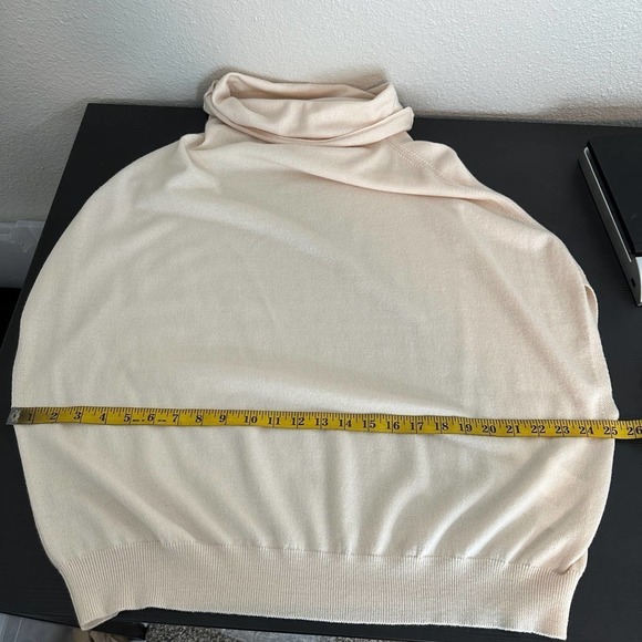 Slink Jeans Pullover Mock Neck Sleeveless Wool Blouse in Oatmeal - Picture 7 of 9